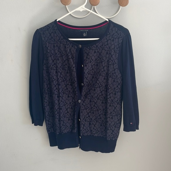 Tommy Hilfiger Navy Blue Cardigan - Picture 1 of 4